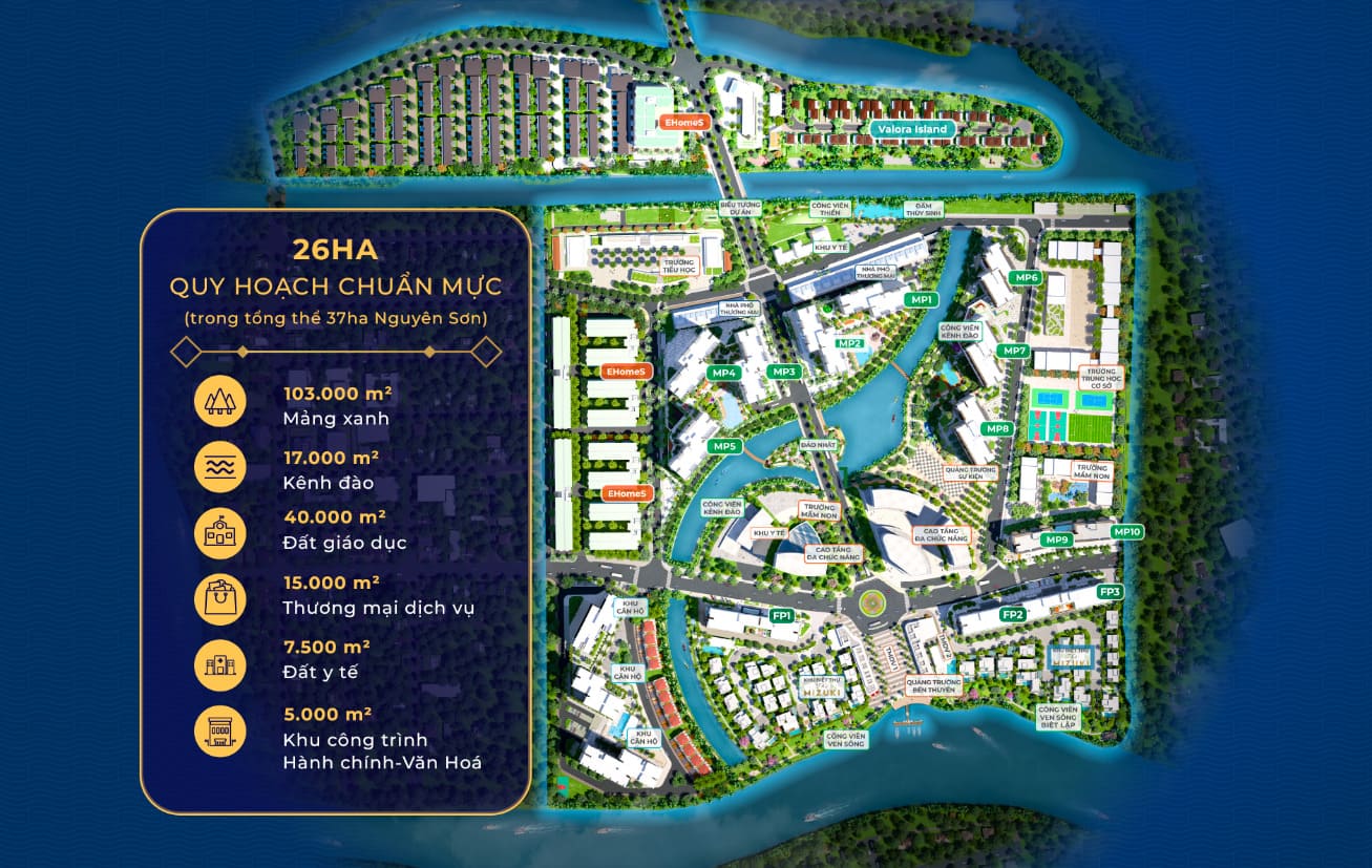 Sơ đồ quy hoạch tổng thể và hệ tiện ích khu đô thị Mizuki Park, ảnh 1