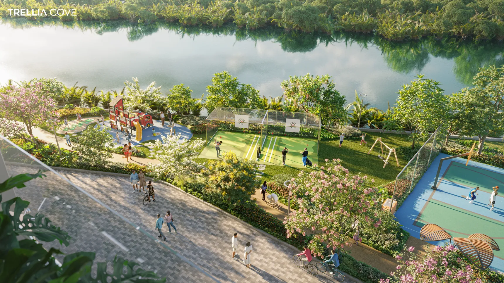 Phối cảnh hệ tiện ích riêng của phân khu Trellia Cove