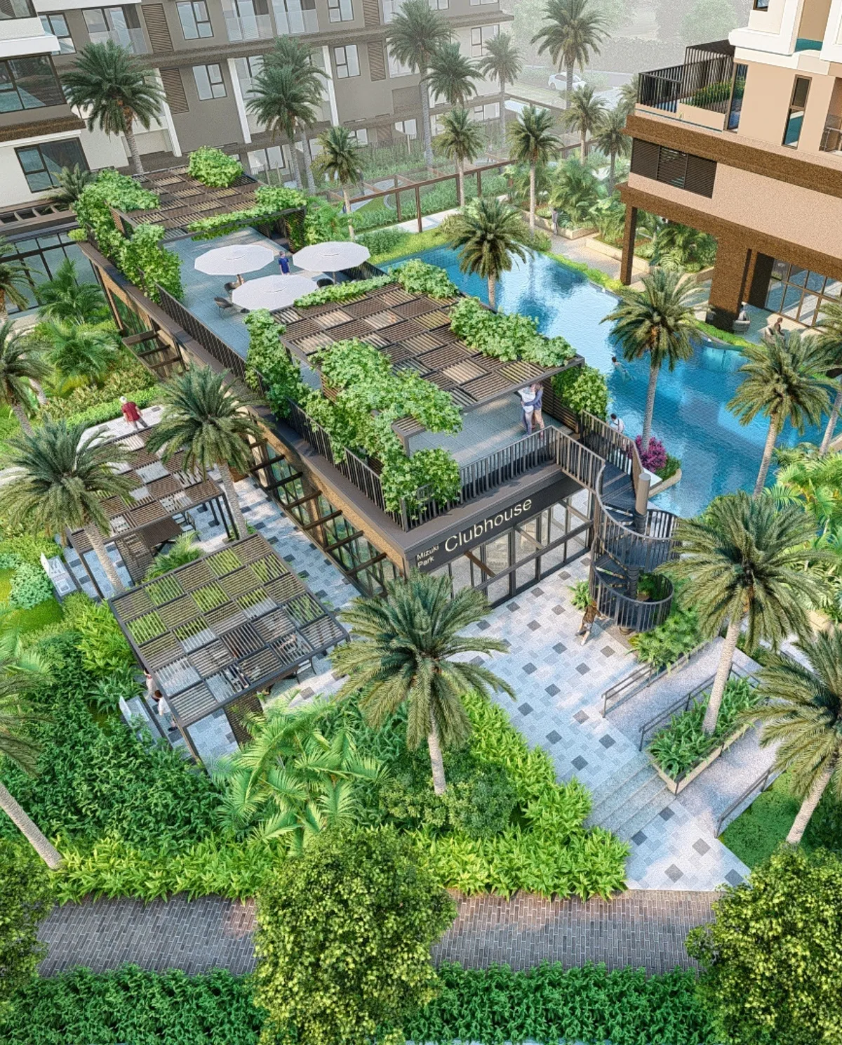 Phối cảnh phân khu Trellia Cove nhìn từ phía sông