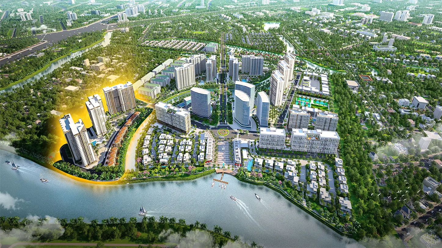 Vị trí khu nhà phố trong tổng thể khu đô thị